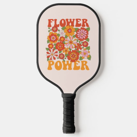 Groovy Blume Power Graphic Pickleball Schläger (Vorderseite)