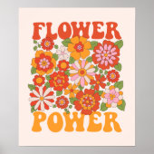 Groovy Blume Power Graphic Poster (Vorne)