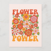 Groovy Blume Power Graphic Postkarte (Vorderseite)