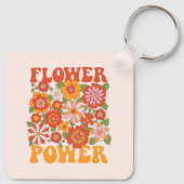 Groovy Blume Power Graphic Schlüsselanhänger (Rückseite)