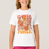 Groovy Blume Power Graphic T-Shirt (Vorderseite)
