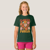 Groovy Blume Power Graphic T-Shirt (Vorne ganz)