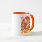 Groovy Blume Power Graphic Tasse (VorderseiteRechts)