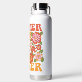 Groovy Blume Power Graphic Trinkflasche (Rückseite)