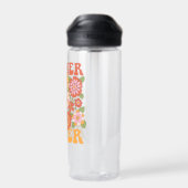 Groovy Blume Power Graphic Trinkflasche (Rückseite)