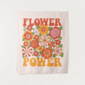 Groovy Blume Power Graphic Wandteppich (Vorderseite)