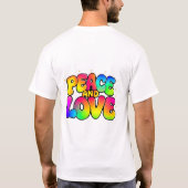 Groovy Blume Power Peace Liebe T-Shirt (Rückseite)