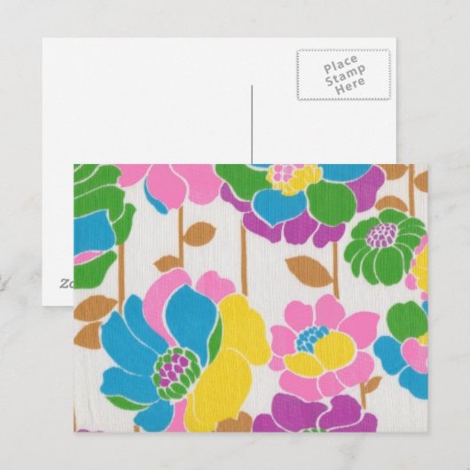 Groovy Blume Power Postkarte (Vorne/Hinten)