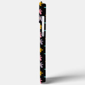 Groovy Blume Schwarzes Muster Name Case-Mate iPhone Hülle (Rückseite / Links)