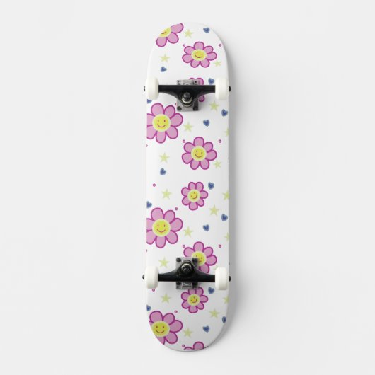 Groovy Blume Skateboard Design (Vorderseite)