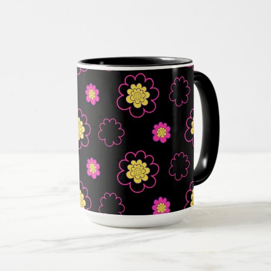 Groovy Blume. Tasse (VorderseiteRechts)