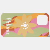 Groovy Blume Wave Pattern Name Case-Mate iPhone Hülle (Rückseite (Horizontal))