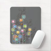 Groovy Blumen-Garten-bunte wunderliche Blumenkunst Mousepad (Mit Mouse)