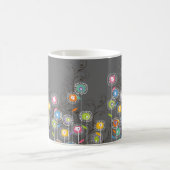 Groovy Blumen-Garten-wunderliches buntes Blumen Kaffeetasse (Mittel)