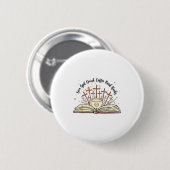 Groovy Blumen lieben Gott trinken Kaffee lesen Büc Button (Vorne & Hinten)