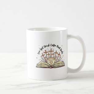 Groovy Blumen lieben Gott trinken Kaffee lesen Büc Kaffeetasse