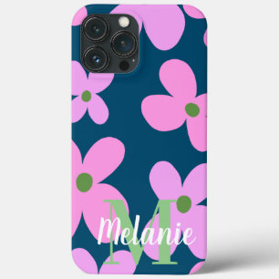 Groovy-Blumen-Pink-Neon-Mustername     Case-Mate iPhone Hülle