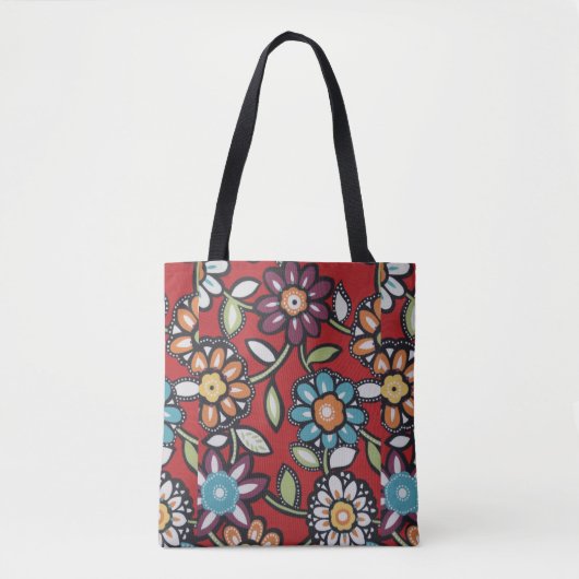 groovy Blumen-Power des Hippie Tasche (Vorderseite)