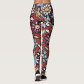 Groovy Blumen-Power Thunder_Cove des bunten Hippie Leggings (Rückseite)
