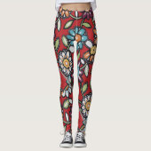 Groovy Blumen-Power Thunder_Cove des bunten Hippie Leggings (Vorderseite)