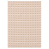 Groovy Blumen-Tischdecke 70er Jahre Salbei & Kupfe Tischdecke (Vorderseite)