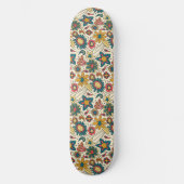 Groovy Blumenmuster Skateboard (Vorderseite)