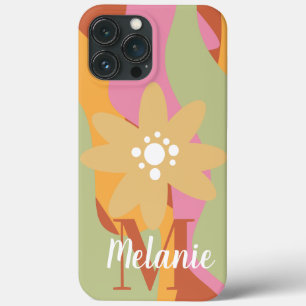 Groovy-Blumenwellen-Mustername   Case-Mate iPhone Hülle