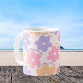 Groovy Blumenzettel, Retro positive Selbstversorgu Kaffeetasse