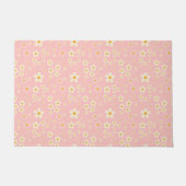 Groovy Blush Boho Daisy Blumen Garten Muster Schal Fußmatte (Vorderseite)