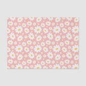 Groovy Blush Boho Daisy Blumen Garten Muster Seidenpapier (Vorderseite)