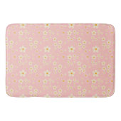 Groovy Blush Boho Daisy Blumen Garten Muster Wrap Badematte (Vorderseite)