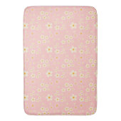 Groovy Blush Boho Daisy Blumen Garten Muster Wrap Badematte (Vorderseite Vertikal)