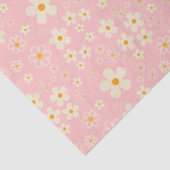 Groovy Blush Boho Daisy Blumen Garten Muster Wrap Seidenpapier (Detail)