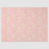Groovy Blush Boho Daisy Blumen Garten Muster Wrap Seidenpapier (Vorderseite)