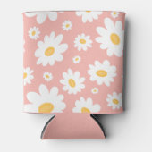 Groovy Blush Boho Daisy Bluorgarten Muster Dosenkühler (Vorderseite)