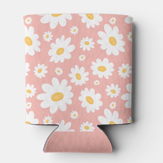 Groovy Blush Boho Daisy Bluorgarten Muster Dosenkühler (Rückseite)