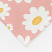 Groovy Blush Boho Daisy Bluorgarten Muster Fleecedecke (Ecke)