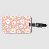 Groovy Blush Boho Daisy Bluorgarten Muster Gepäckanhänger (Vorderseite (Horizontal))
