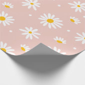 Groovy Blush Boho Daisy Bluorgarten Muster Geschenkpapier (Ecke)