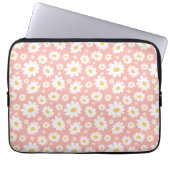 Groovy Blush Boho Daisy Bluorgarten Muster Laptopschutzhülle (Vorderseite)