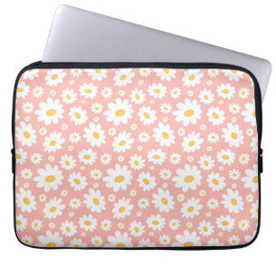 Groovy Blush Boho Daisy Bluorgarten Muster Laptopschutzhülle