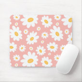 Groovy Blush Boho Daisy Bluorgarten Muster Mousepad (Mit Mouse)