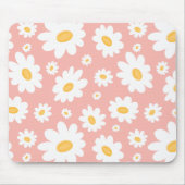 Groovy Blush Boho Daisy Bluorgarten Muster Mousepad (Vorne)