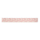 Groovy Blush Boho Daisy Bluorgarten Muster Satinband (Vorderseite)
