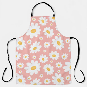 Groovy Blush Boho Daisy Bluorgarten Muster Schürze
