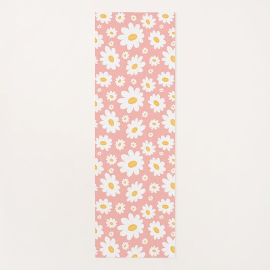Groovy Blush Boho Daisy Bluorgarten Muster Yogamatte (Vorderseite)