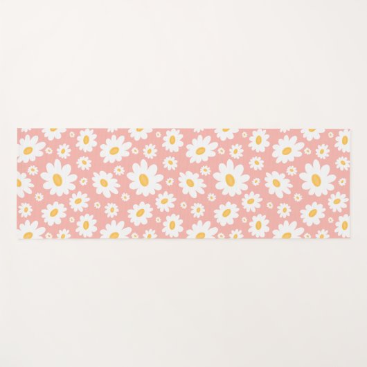 Groovy Blush Boho Daisy Bluorgarten Muster Yogamatte (Vorderseite (Horizontal))