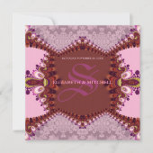 Groovy Bohemisch Damask Einladung (Vorderseite)