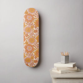Groovy Boho 60er 70er Retro Floral Seventies Hippi Skateboard
