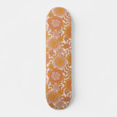 Groovy Boho 60er 70er Retro Floral Seventies Hippi Skateboard (Vorne)